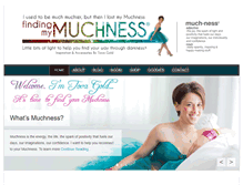 Tablet Screenshot of findingmymuchness.com